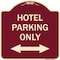 Signmission Hotel Parking W/ Bidirectional Arrow Heavy-Gauge Aluminum Sign, 18" x 18", BU-1818-23902 A-DES-BU-1818-23902 - alternate 1